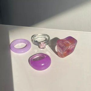 Cute and trending Purple ring set